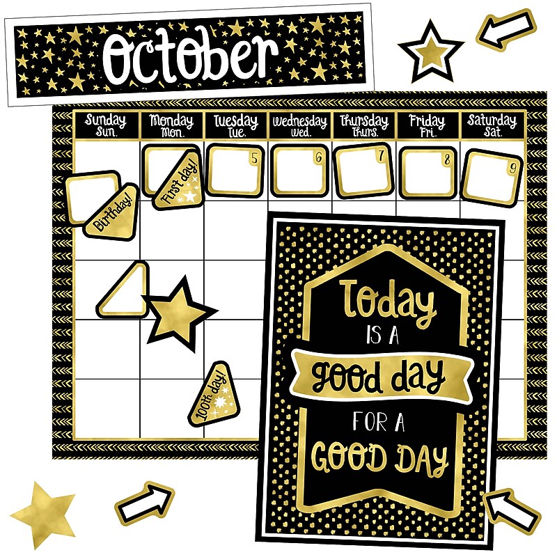 Carson-Dellosa Sparkle + Shine Calendar Bulletin Board Set (110434) image 1