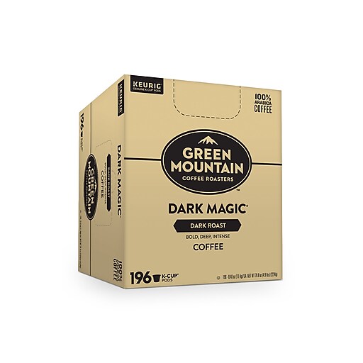 Green Mountain Dark Magic Coffee, Keurig® KCup® Pods, Dark Roast, 196/Carton (611247379943) at