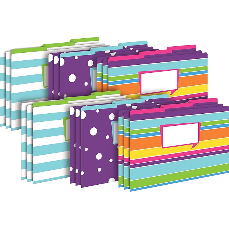 Barker Creek Happy File Folder, 1/3-Cut Tab, Legal Size, Multicolor, 18/Set (BC3907) image 1