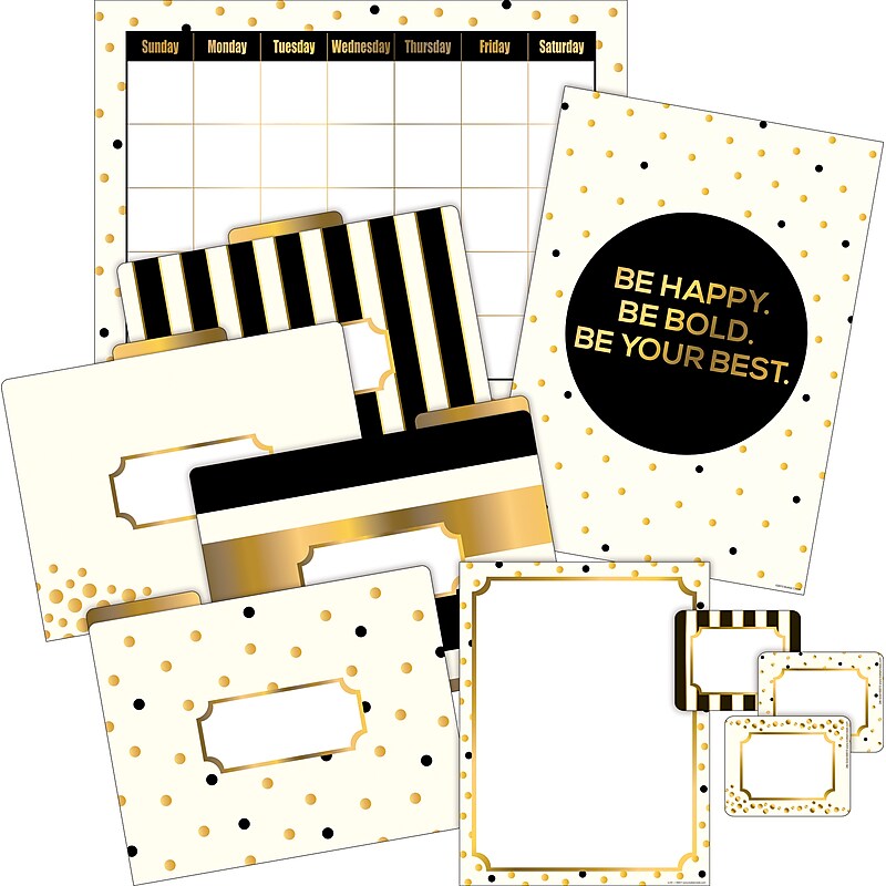 Barker Creek Gold File Folder Office Set, Assorted, 109/Set (BC6000) image 1