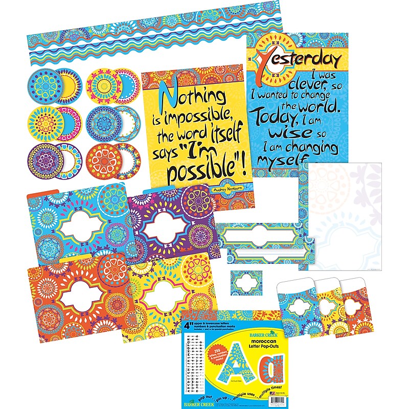 Barker Creek Moroccan Designer Classroom Set, 479 Pieces/Set (BC3566) image 1