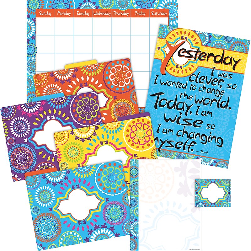 Barker Creek Moroccan File Folder Office Set, Assorted, 109/Set (BC6002) image 1