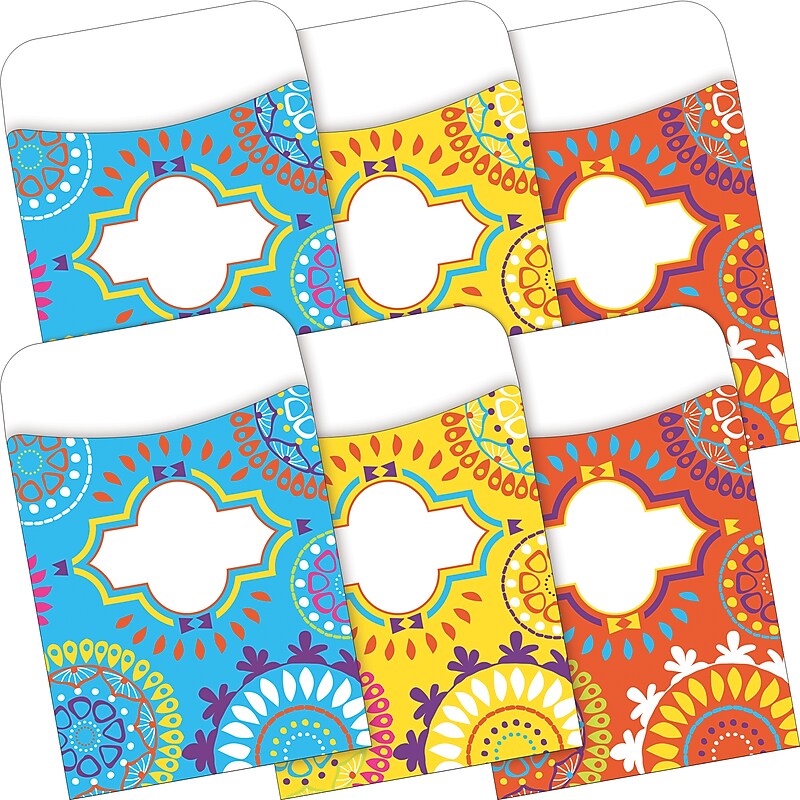 Barker Creek Moroccan Library Library Pockets, 5.125" x 3.5", 60/Set (BC3841) image 1