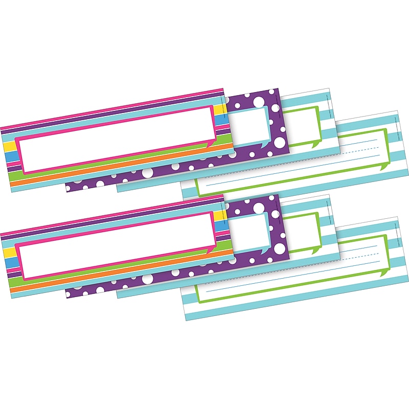 Barker Creek Happy School Name Plates, 12" x 3.5", 72/Set (BC3805) image 1