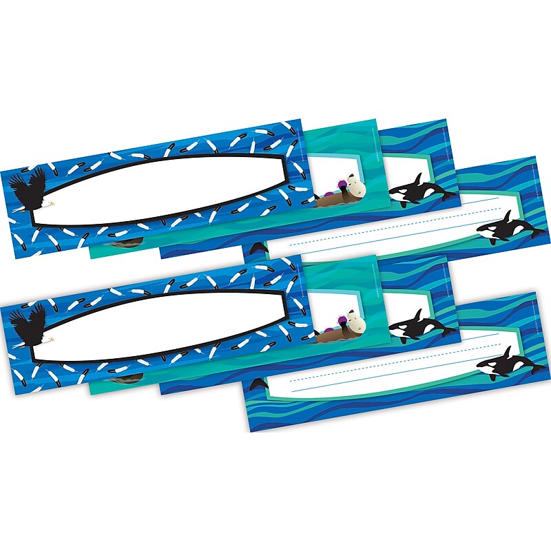 Barker Creek Sea & Sky School Name Plates, 12" x 3.5", 72/Set (BC3897) image 1