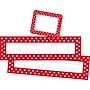 Barker Creek Self-adhesive Red & White Dots School Name Tags, 12" x 3.5", 81/Set (BC3985) ~#|#~sp47424011_sc7