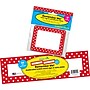 Barker Creek Self-adhesive Red & White Dots School Name Tags, 12" x 3.5", 81/Set (BC3985) ~#|#~sp47424014_sc7