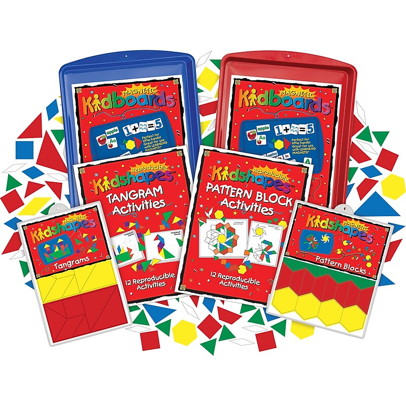 Barker Creek Learning Magnets Math Manipulatives Activity Kit, 154 Magnetic Pieces/Set (LM2340) image 1
