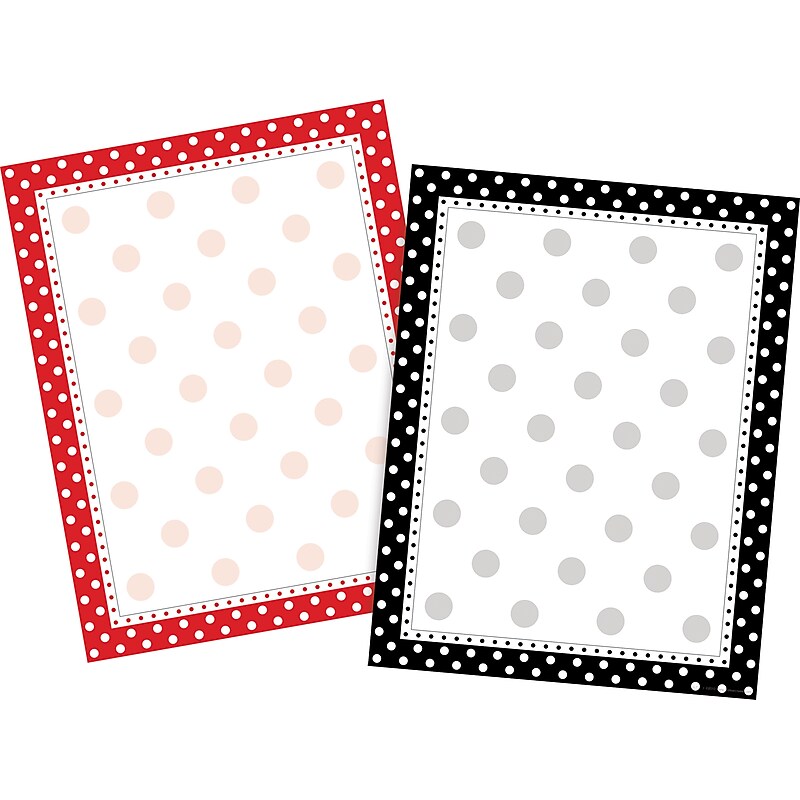 Barker Creek Dots Computer Paper, 8.5" x 11", 60 lbs., Assorted Colors, 100 Sheets/Pack (BC3556) image 1