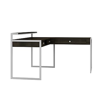 Whalen Asherton 60" W  L-Shaped Computer Desk, Fawn Aged Oak (SPUS-ASHD)