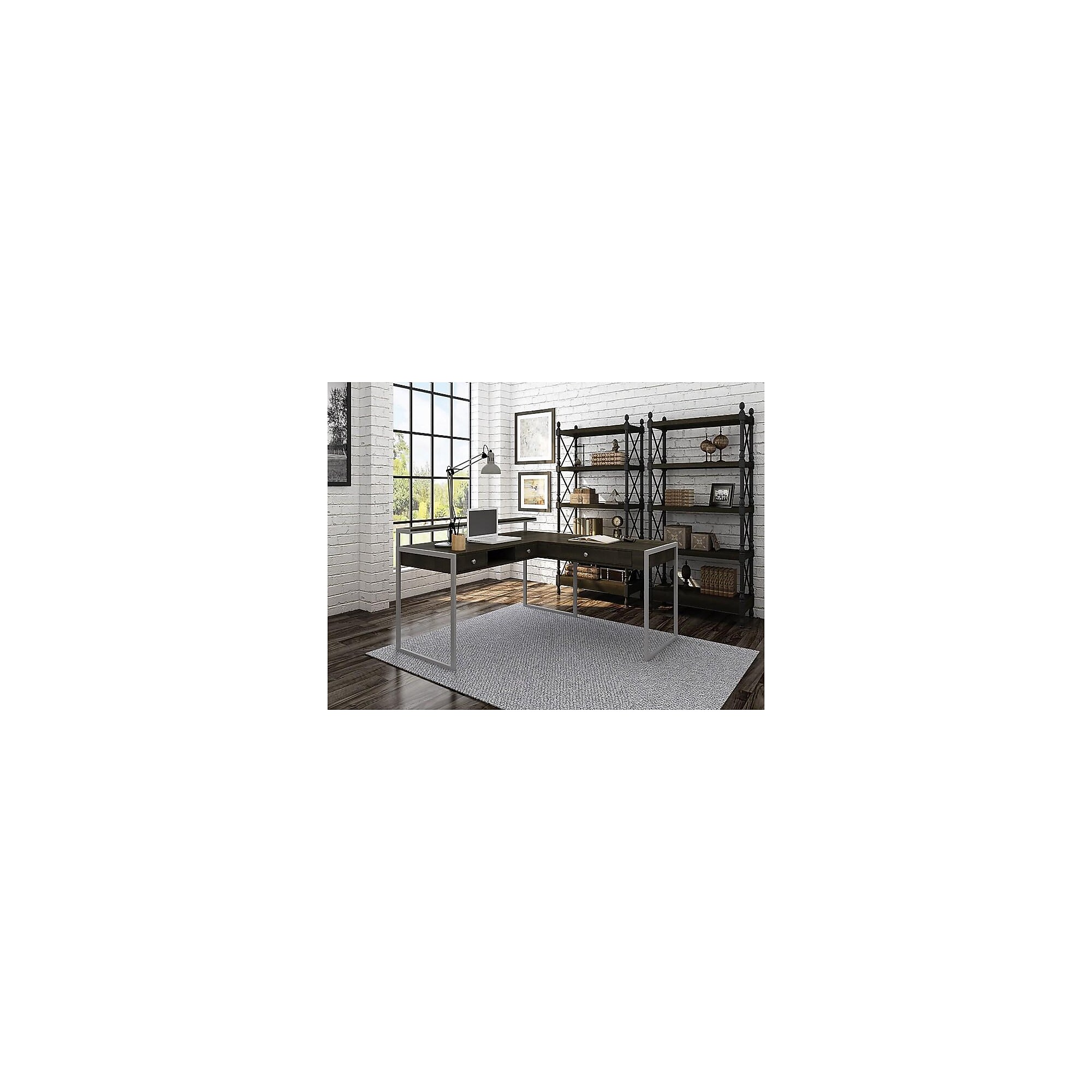 Whalen Asherton 60″ W L-Shaped Computer Desk, Fawn Aged Oak (SPUS-ASHD) Sansujyuku sansujyuku.com