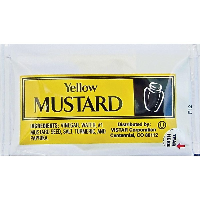 Vistar Mustard, 0.16 Oz., 200/Carton (PPIVENL065) | Staples