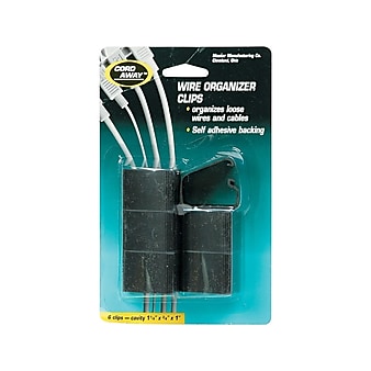 Master Manufacturing Cord Away Cable Clips, Black (00204)