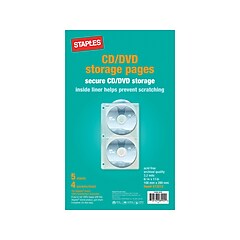 コンクリート DVD R-15 Staples CD/DVD Pockets, Clear, 5/Pack (15940) | Staples