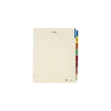 Medical Arts Press 8-Tab Chart Medical Indexes, 8.5"W x 11"H, Manila, 50/Box (30227)