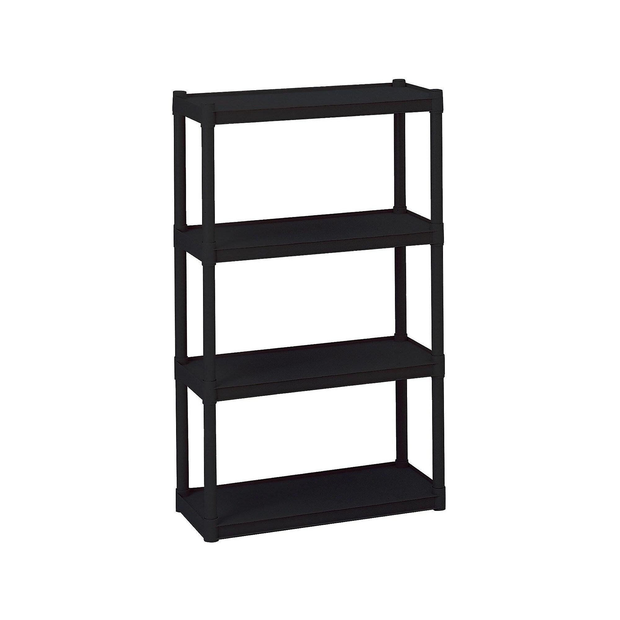Iceberg Rough ‘N Ready 4-Shelf Polypropylene Stand Alone, 32″W, Black (20841) Simolary simolary.com