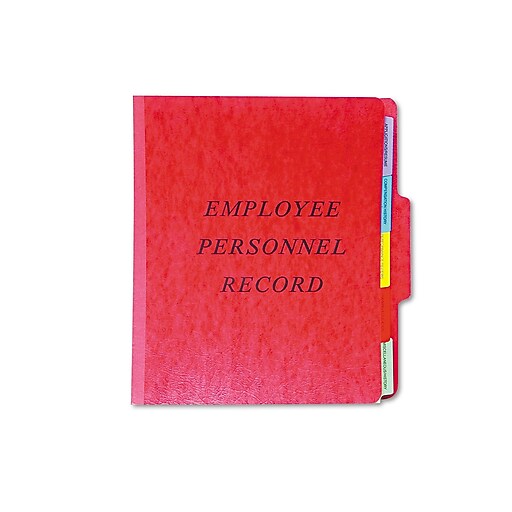 Pendaflex® Employee Personnel Folders, 1/3Cut Top Tab, 5 Dividers