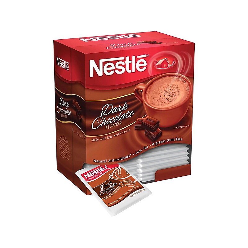 Nestle Dark Chocolate Hot Cocoa, 0.71 oz., 50/Box (NES70060) image 1