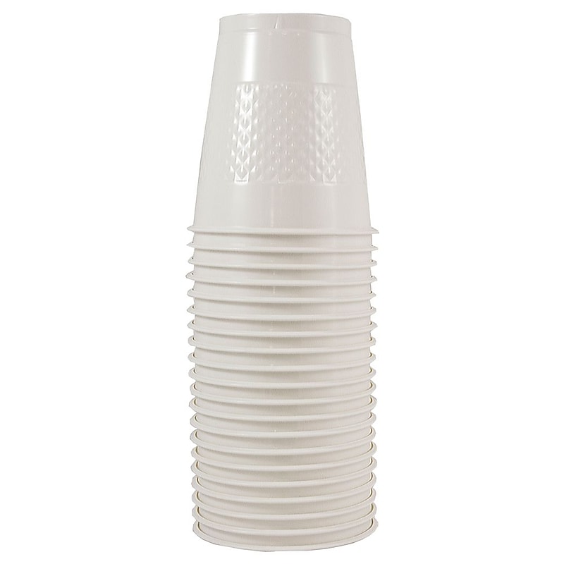 JAM Paper® Bulk Plastic Party Cups, 12 oz, White, 200 Glasses/Box (2255520710b) image 1