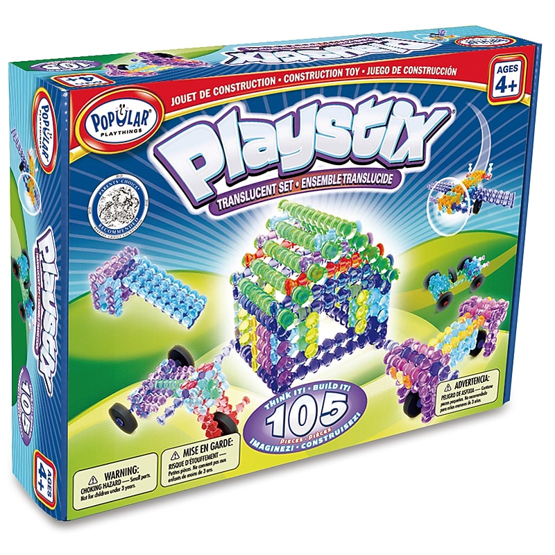 Popular Playthings Playstix® 105-Piece Translucent Set (PPY90015) image 1
