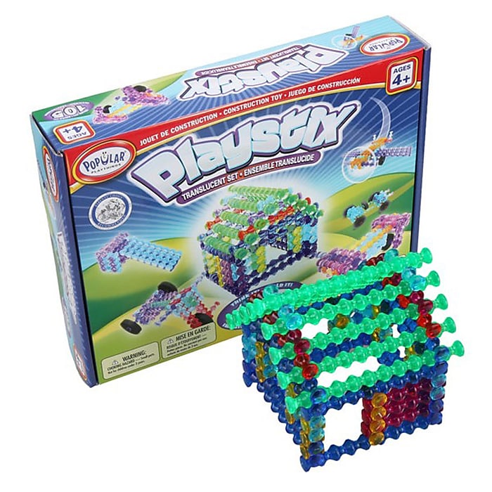 Popular Playthings Playstix® 105-Piece Translucent Set