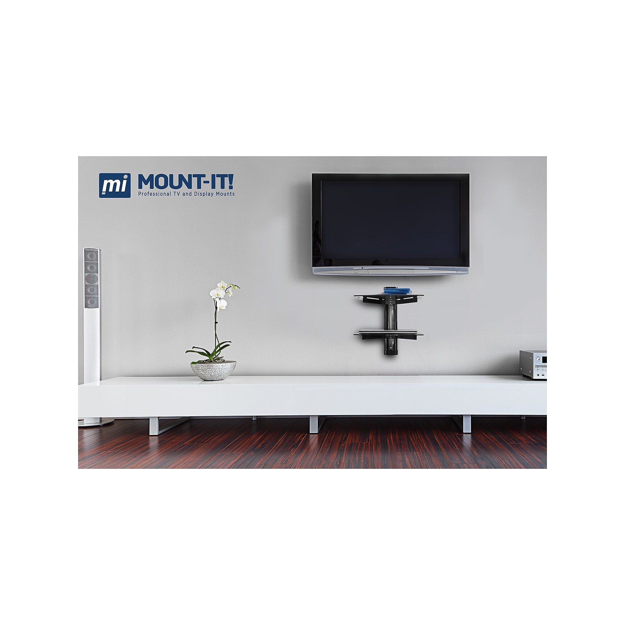 Mount-It! Floating Wall Mounted Shelf Bracket Stand, Black (MI-892) Sansujyuku sansujyuku.com