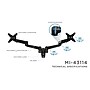Mount-It! Modular Monitor Mounts Adjustable Dual Wall Mount, Up to 24" Monitor, Black (MI-43114BLK)~#|#~sp4770637_sc7