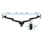 Mount-It! Modular Monitor Mounts Adjustable Dual Wall Mount, Up to 24" Monitor, Black (MI-43114BLK)~#|#~sp4770638_sc7
