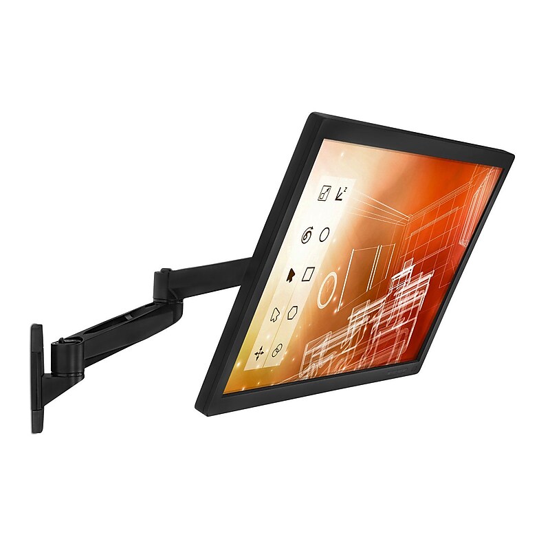 Mount-It! Modular Mount Adjustable Monitor Stands, Up to 27" Monitors, Black (MI-33114-BLK) image 1