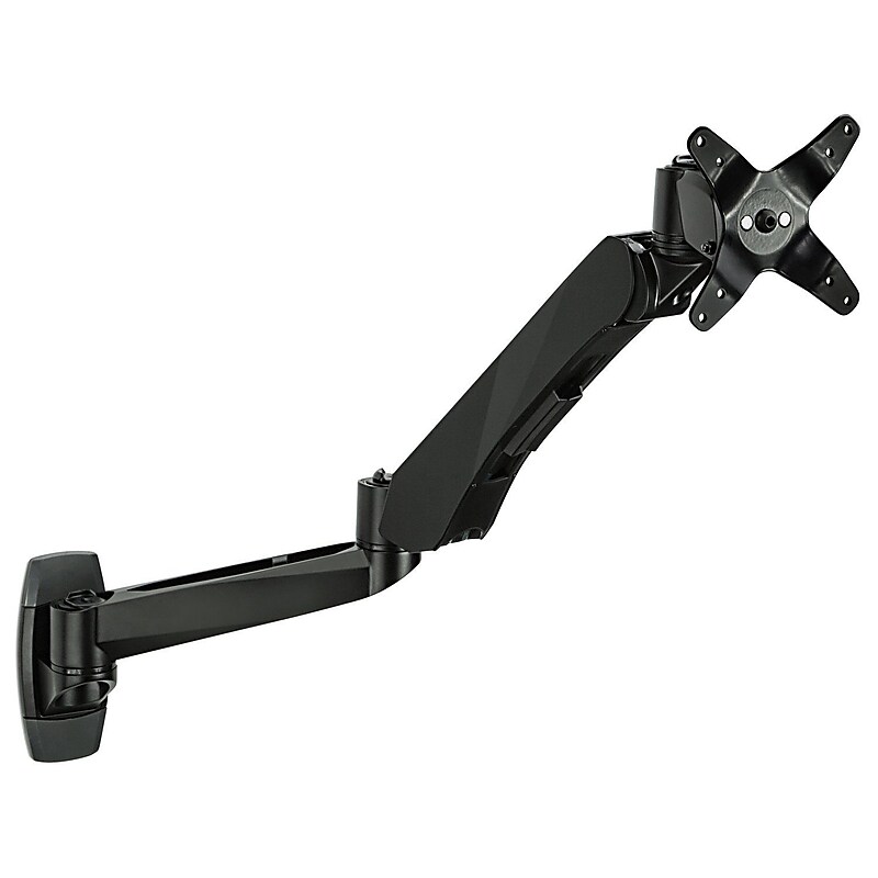 Mount-It! Modular Monitor Mounts Adjustable Wall Mount with Gas Spring Arm, Up to 27" Monitor, Black (MI-35114BLK) image 1