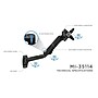 Mount-It! Modular Monitor Mounts Adjustable Wall Mount with Gas Spring Arm, Up to 27" Monitor, Black (MI-35114BLK)~#|#~sp4770655_sc7