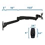 Mount-It! Modular Monitor Mounts Adjustable Wall Mount with Gas Spring Arm, Up to 27" Monitor, Black (MI-35114BLK)~#|#~sp4770656_sc7