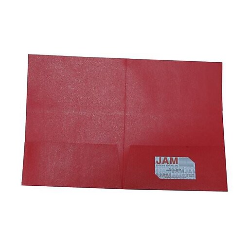 JAM Paper® Metallic Paper Cardstock Two Pocket Presentation Folders