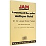 JAM Paper Parchment Colored 8.5" x 14" Paper, 24 lbs., Antique Gold Recycled, 100 Sheets/Pack (17132140)~#|#~sp4771570_sc7