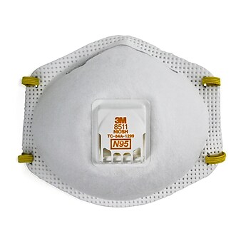 3M™ N95 Disposable Particulate Respirator with 3M™ Cool Flow™ Valve, 10/Box (8511)
