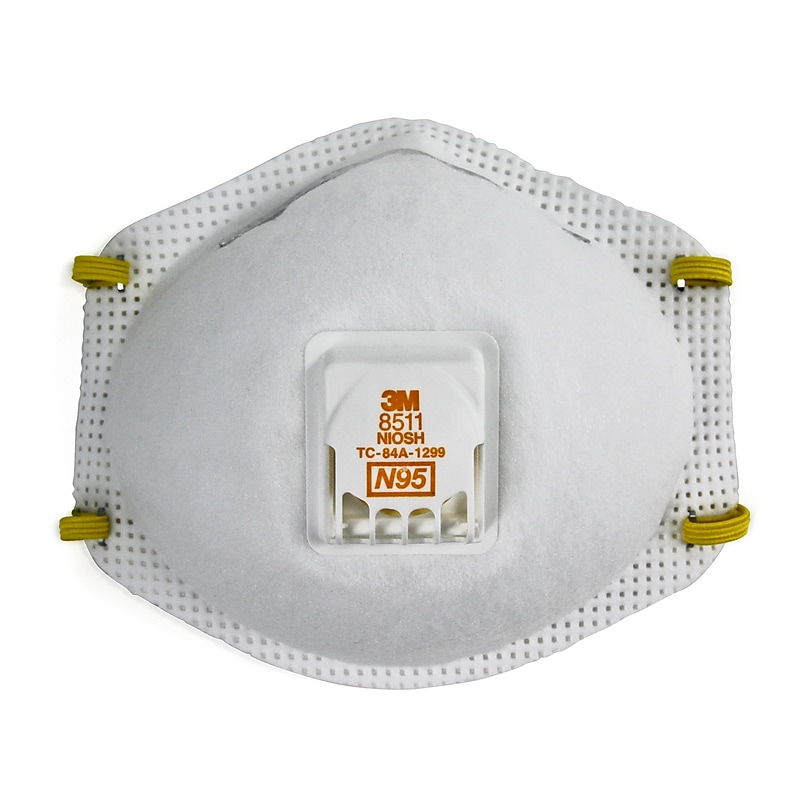 3M N95 Disposable Particulate Respirator with 3M Cool Flow Valve, 10/Box (8511) image 1