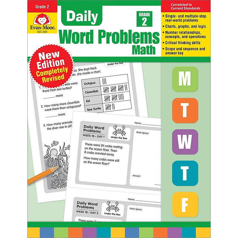Daily Word Problems Math, Grade 2, Paperback (9781629388564) image 1