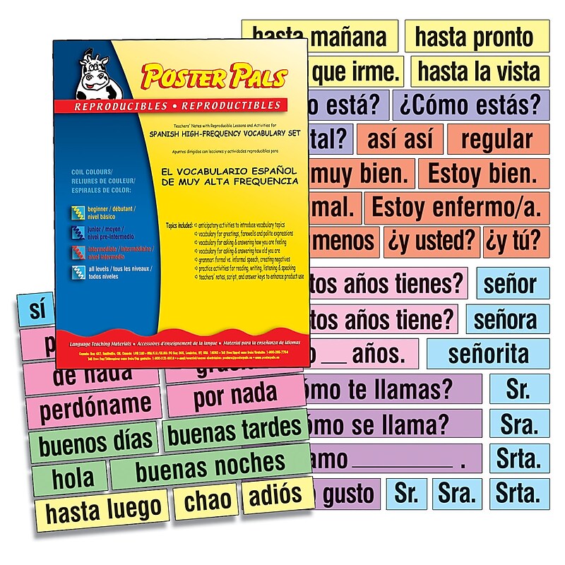 Spanish High-Frequency Vocab Card Set, Printed (PSZP245R) image 1