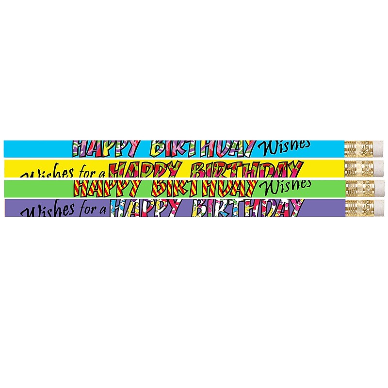 Musgrave Happy Birthday Wishes Pencil, Pack of 144 (MUS2217G) image 1