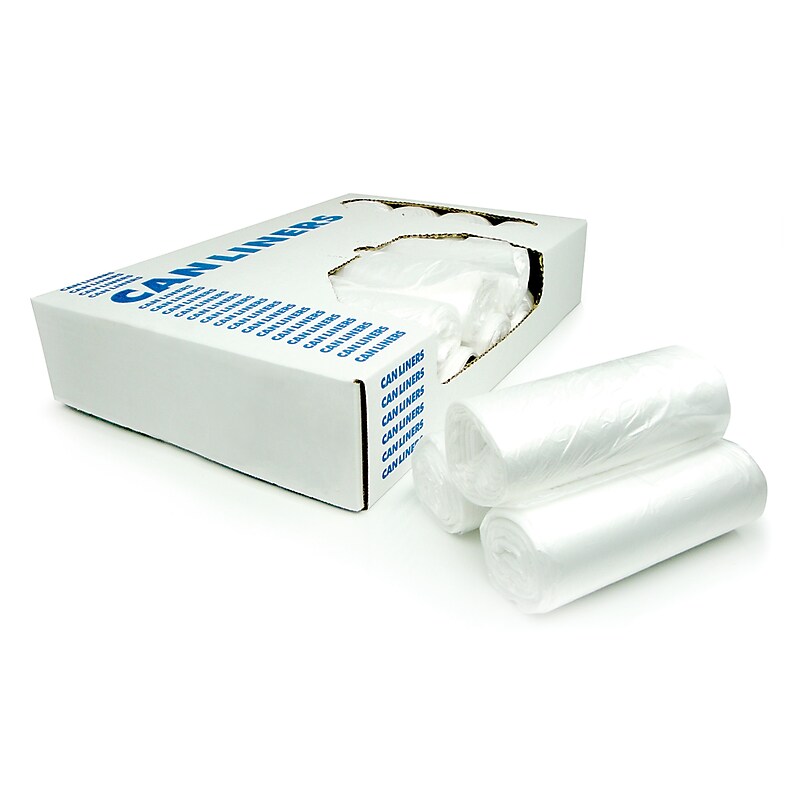 Heritage 45 Gallon Industrial Trash Bag, 40" x 48", High Density, 14 mic, Clear (Z8048HN R02) image 1