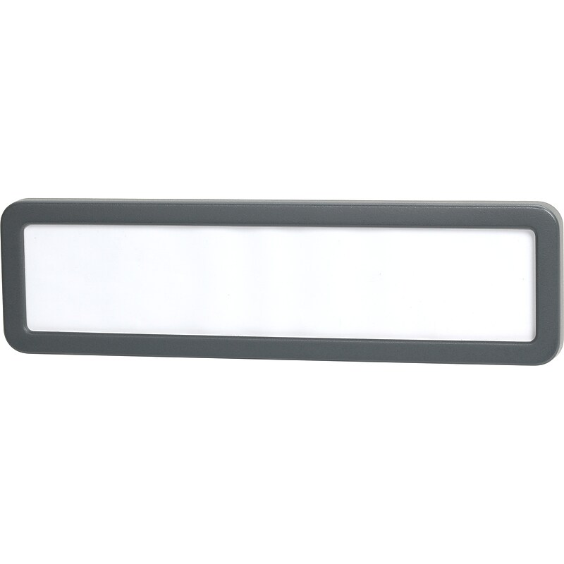 Officemate Verticalmate® Plastic Name Plate, Charcoal Gray (OIC29222) image 1