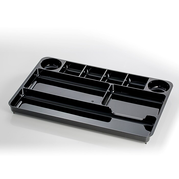 Officemate 9-Compartment Plastic Drawer Organizer, Black (OIC26032