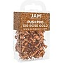 JAM Paper Pushpins, Rose Gold, 2 Packs of 100 (22432063A)~#|#~sp4797858_sc7