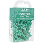 JAM Paper Push Pins, Teal, 2 Packs of 100 (22432067A)~#|#~sp4797885_sc7