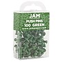JAM Paper Push Pins, Green, 2 Packs of 100 (2242954A)~#|#~sp4797889_sc7