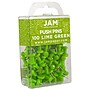 JAM Paper Push Pins, Lime Green, 2 Packs of 100 (522416893A)~#|#~sp4797892_sc7