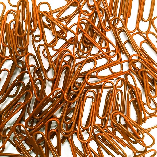 JAM Paper® Colored Standard Paper Clips, Small, Orange Paperclips