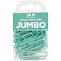 JAM Paper Jumbo Paper Clips, 2" Capacity, Teal, 75 Clips/Pack, 2/Pack (21832065a)~#|#~sp4798220_sc7
