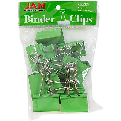 large colored binder clips