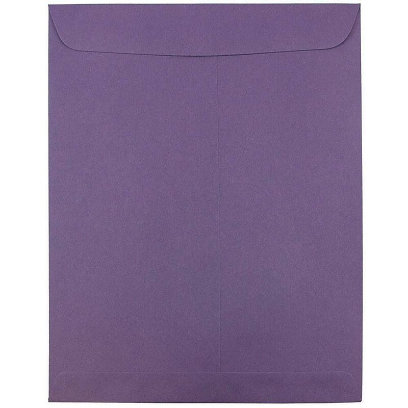 JAM Paper 10 x 13 Open End Catalog Envelopes, Dark Purple, 25/Pack (1287032a) image 1